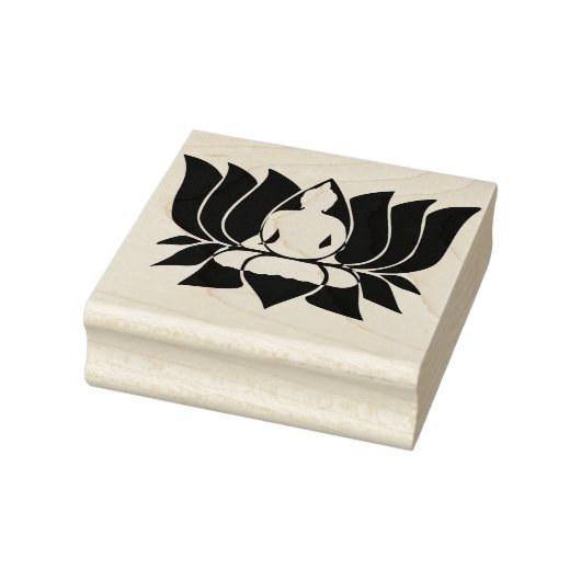 Lotus Bloem met Boeddha Rubberstempel (Stempel)