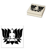 Lotus Bloem met Boeddha Rubberstempel (Gestempeld)