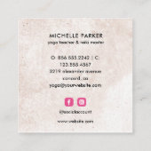 LOTUS BLOEM MET STERREN BOHO Yoga Holistic Coach Vierkante Visitekaartje (Achterkant)