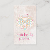 LOTUS BLOEM MET STERREN BOHO Yoga Holistic Coach Visitekaartje (Voorkant)