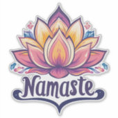 Lotus Bloem "Namaste" Sticker (Voorkant)