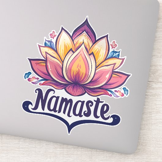 Lotus Bloem "Namaste" Sticker (Detail)