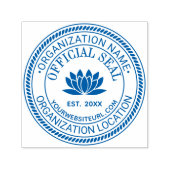 Lotus Bloem Officiële Zegel Naam Loc URL Oprichtin Zelfinktende Stempel (Design)
