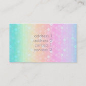Lotus bloem op regenboog patroon huidverzorging visitekaartje (Achterkant)