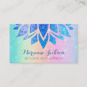 Lotus bloem op regenboog patroon huidverzorging visitekaartje (Voorkant)