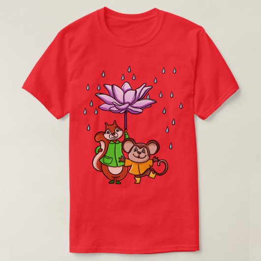 Lotus Bloem Paraplu T-shirt (Design voorkant)