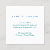 Lotus bloem pastel kleuren estheticus vierkante visitekaartje (Achterkant)