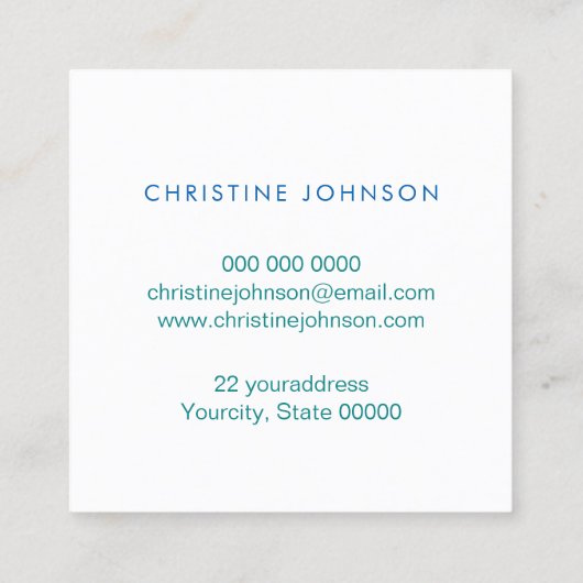 Lotus bloem pastel kleuren estheticus vierkante visitekaartje (Achterkant)