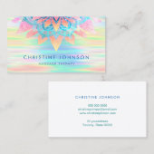 Lotus bloem pastel kleuren ontwerp visitekaartje (Voorkant / Achterkant)