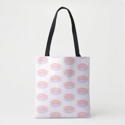 Lotus Bloem Patroon Tote Tas (Voorkant)