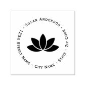 Lotus Bloem Retouradres Zelfinkt Stempel (Design)