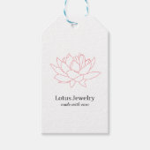 Lotus bloem sieraden juwelier bloemenlogo gebrandm cadeaulabel (Voorkant)
