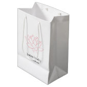 Lotus bloem sieraden juwelier bloemenlogo gebrandm medium cadeauzakje (Voorkant Gekanteld)