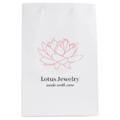 Lotus bloem sieraden juwelier bloemenlogo gebrandm medium cadeauzakje (Voorkant)
