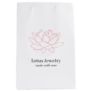 Lotus bloem sieraden juwelier bloemenlogo gebrandm medium cadeauzakje