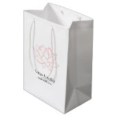 Lotus bloem sieraden juwelier bloemenlogo gebrandm medium cadeauzakje (Achterkant Gekanteld)