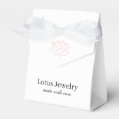 Lotus bloem sieraden juwelier logo branding bedankdoosjes (Voorkant Zijde)