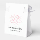 Lotus bloem sieraden juwelier logo branding bedankdoosjes (Achterkant)
