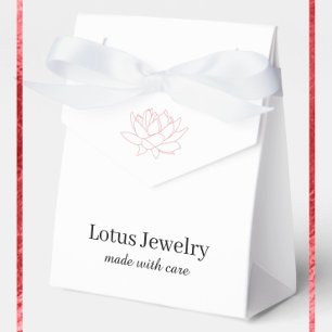 Lotus bloem sieraden juwelier logo branding bedankdoosjes