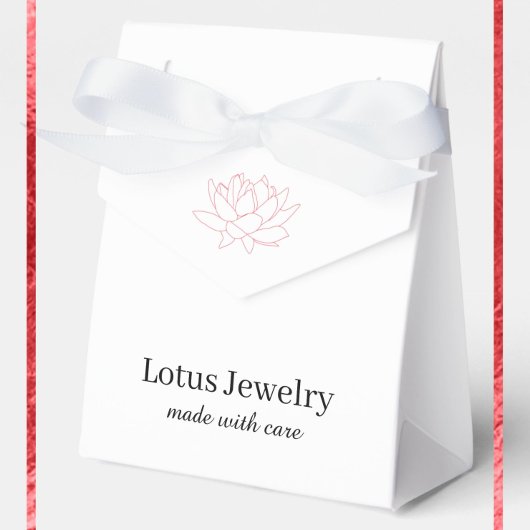 Lotus bloem sieraden juwelier logo branding bedankdoosjes