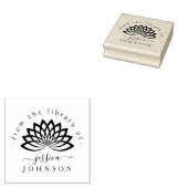 Lotus bloem stijlvol uit de bibliotheek van het bo rubberstempel (Gestempeld)