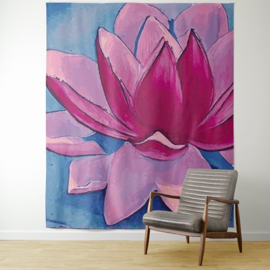 Lotus Bloem - Tapestry Wandkleed (In situ)