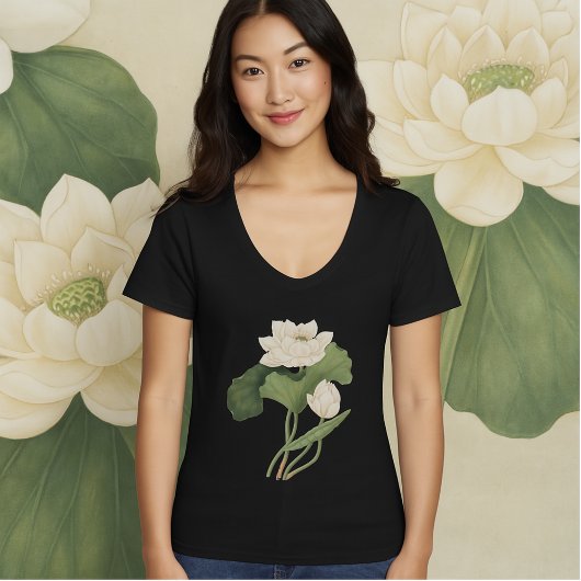 Lotus Bloem van Oost-Indische Botanische Kunst T-shirt