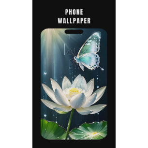 Lotus Bloem Vlinder Monogram Hoesje- Mate iPhone 16 Plus Hoesje