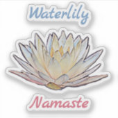 Lotus Bloem Waterlelie Namaste Bloemen Sticker (Voorkant)