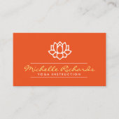 Lotus Bloem Yoga Docent, Life Coach Sinaasappel Visitekaartje (Voorkant)