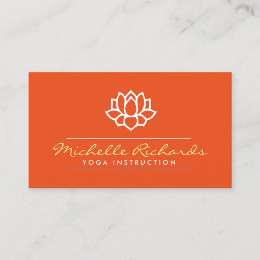 Lotus Bloem Yoga Docent, Life Coach Sinaasappel Visitekaartje (Voorkant)