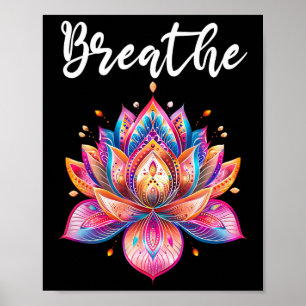 Lotus Bloem Yoga Meditatie Adem _3  Poster
