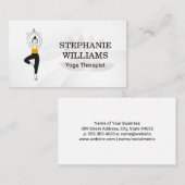 Lotus Bloem Yoga Pose Illustratie Visitekaartje (Voorkant / Achterkant)