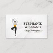 Lotus Bloem Yoga Pose Illustratie Visitekaartje (Voorkant)