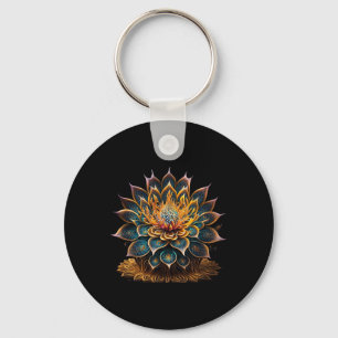 Lotus Bloem Yoga Zen Boheem Namaste Meditatie  Sleutelhanger
