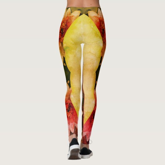 Lotus bloemen bloesems legging (Achterkant)
