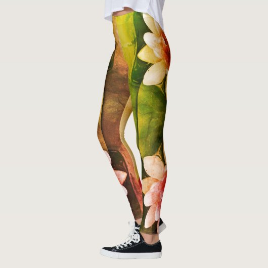 Lotus bloemen bloesems legging (Links)