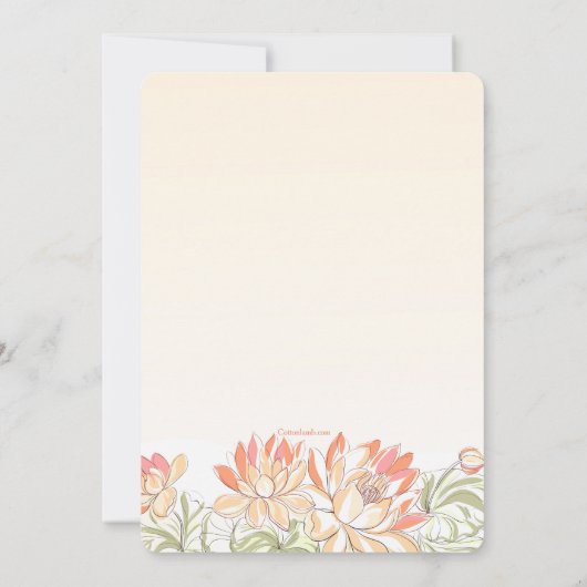 Lotus Bloemen en Dragonfly uitnodiging (Achterkant)