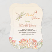 Lotus Bloemen en Dragonfly uitnodiging (Voorkant / Achterkant)