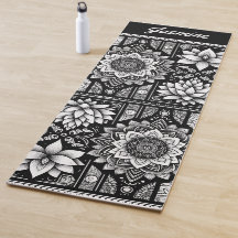 Lotus Bloemen en Mandala's in zwart en wit