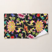 Lotus bloemen en wijnstokken bad handdoek (Handdoek)