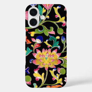 Lotus bloemen en wijnstokken iPhone 16 hoesje