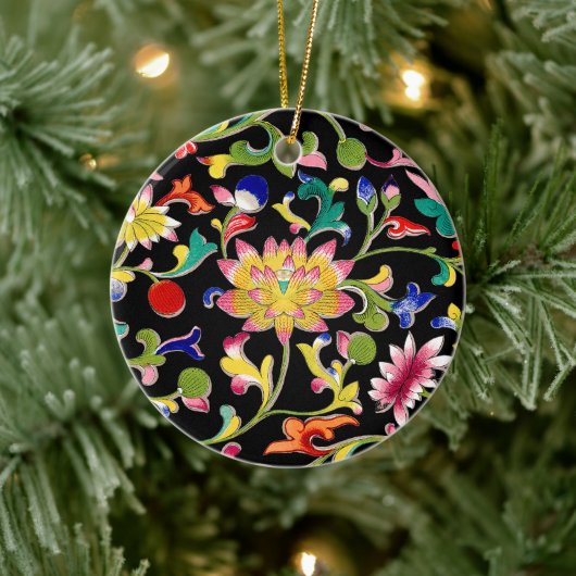 Lotus bloemen en wijnstokken keramisch ornament (Boom)