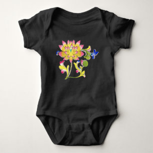 Lotus bloemen en wijnstokken romper