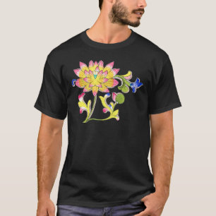 Lotus bloemen en wijnstokken t-shirt