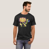 Lotus bloemen en wijnstokken t-shirt (Voorkant volledig)