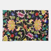 Lotus bloemen en wijnstokken theedoek (Horizontaal)