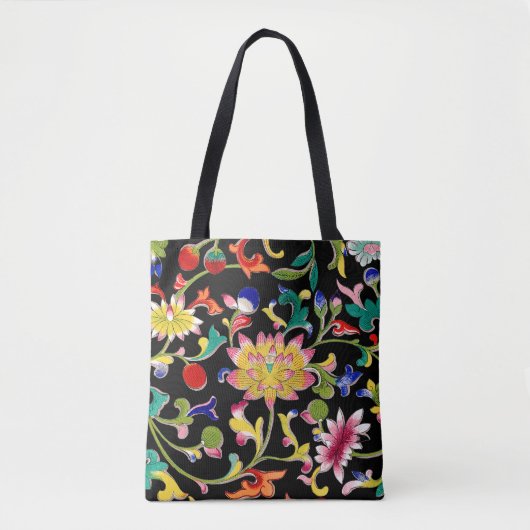 Lotus bloemen en wijnstokken tote bag (Voorkant)