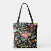 Lotus bloemen en wijnstokken tote bag (Achterkant)