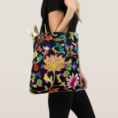 Lotus bloemen en wijnstokken tote bag (Dichtbij)